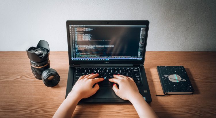 person working remotely